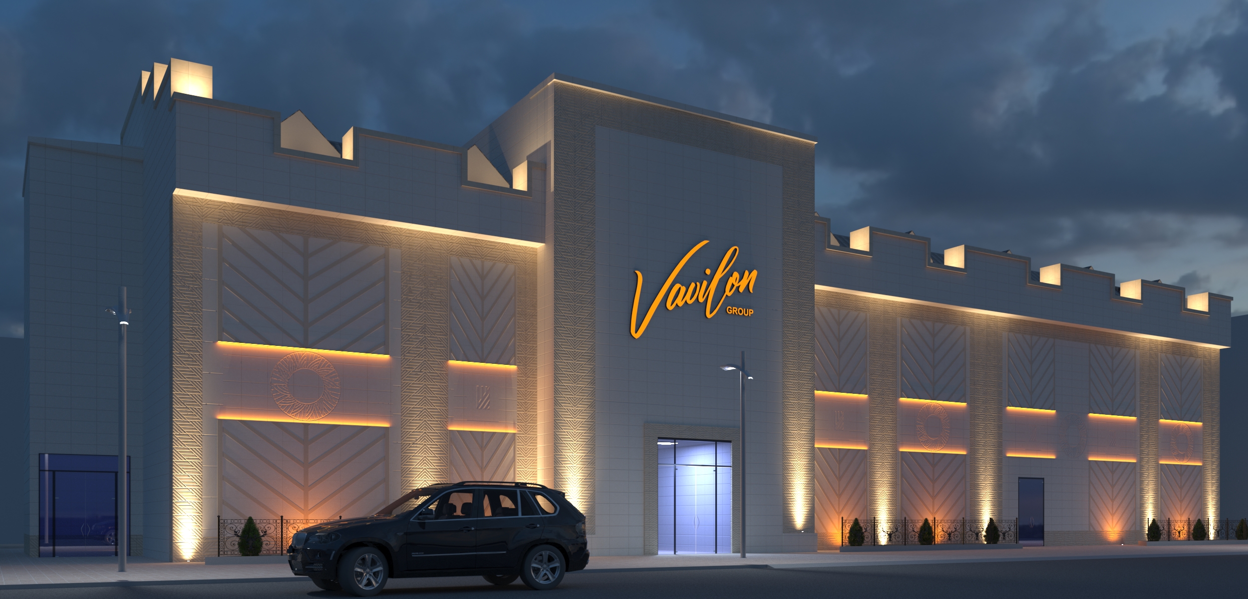Проекты Подсветка фасада Vavilon Group
